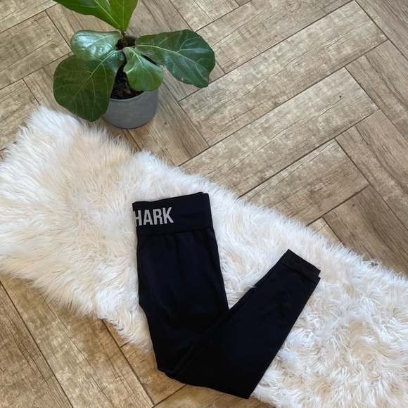 GYMSHARK Flex High Waisted Black Leggings- Medium - Picture 5 of 9